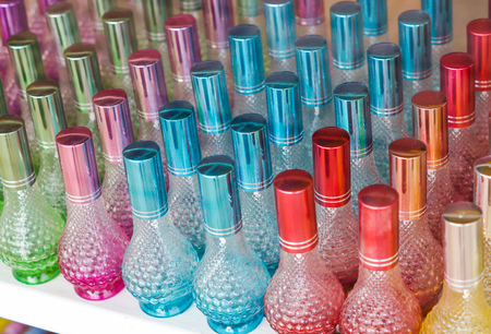 Colorful perfume bottles