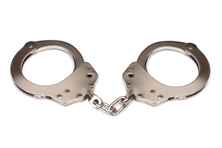 Handcuffs isolatedの写真素材