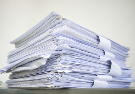 Pile of paper in old - Paper work concept