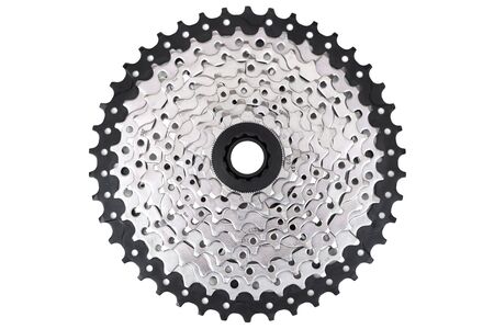 Closeup of mountain bike 10 speed cassette                                 の写真素材