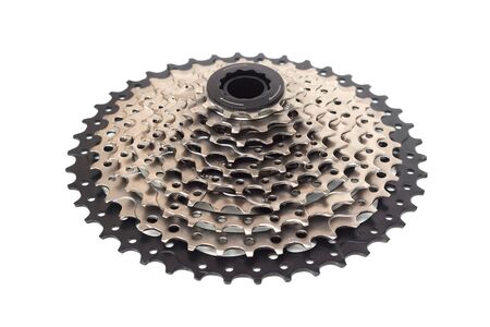 Closeup of mountain bike 10 speed cassette                                 の写真素材