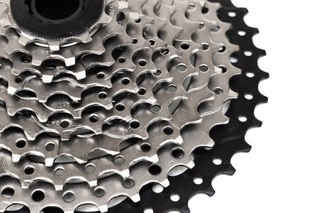 Closeup of mountain bike 10 speed cassette                                 の写真素材