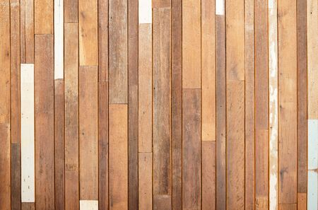 Wood texture background - Layer of wood plank arranged as a wallの写真素材