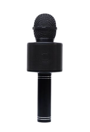 A wireless microphone with built-in speaker isolated on white                              の写真素材