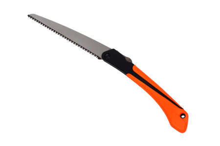 Pruning saw isolated on white backgroundの写真素材