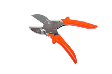 Pruning shears isolated on white backgroundの写真素材