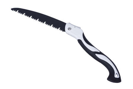 Pruning saw isolated on white backgroundの写真素材