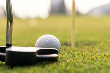 Golf ball on the green