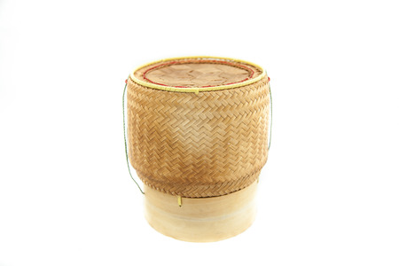 thai laos bamboo sticky rice containerの写真素材