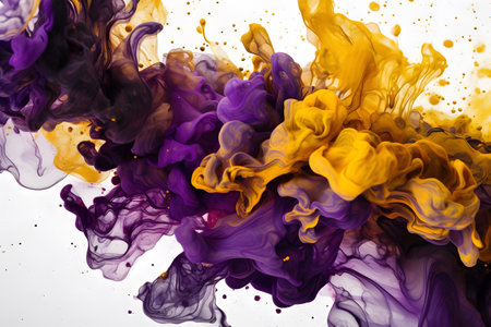 Ink in water. Abstract Alchohol ink background. Close-up shot.の素材