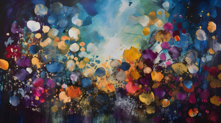 Abstract watercolor background with spots and splashes. Colorful background.の素材