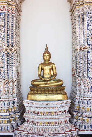 Buddhist at front of church. In Nakhon Pathom Province, Thailand.の写真素材