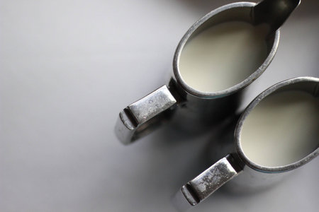Milk jug, Stainless Steel Teapotsの写真素材