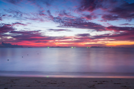 Sunset in Samui islandの写真素材