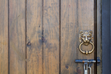 Wooden doors in the parkの写真素材