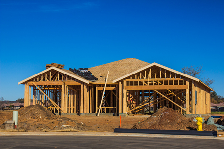 Framing Of New Home Constructionの写真素材