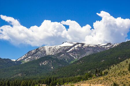 Snow Covered Sierra Nevada Mountains In Spring
