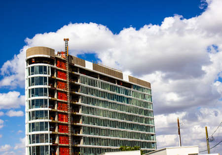 New Construction With Unique Rounded Front Of Building