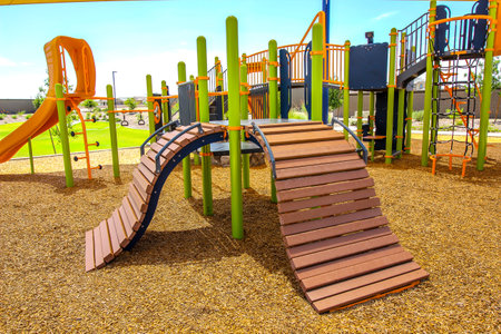 Climbing Apparatus At Children's Playground