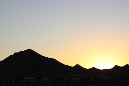 Sunset Over Arizona Mountainsの写真素材