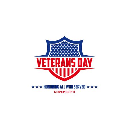 Vector design of Veterans Day template writingのイラスト素材
