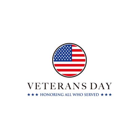 Vector design of Veterans Day template writingのイラスト素材
