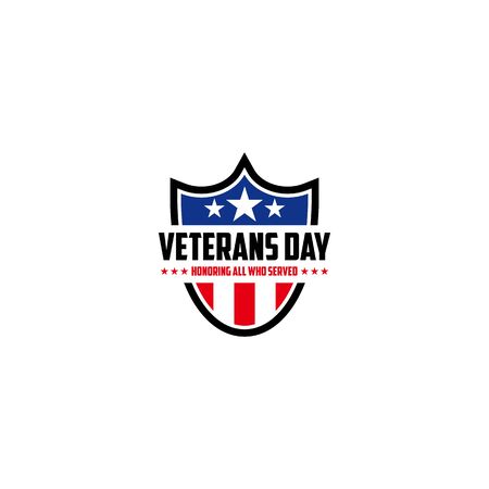 Vector design of Veterans Day template writingのイラスト素材