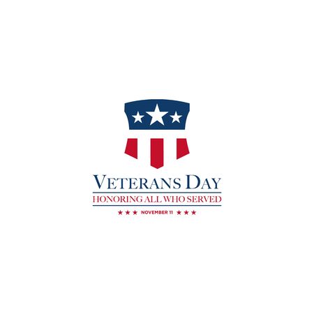 Vector design of Veterans Day template writingのイラスト素材