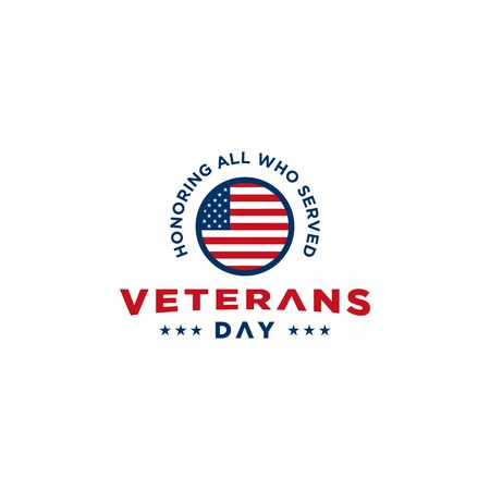 Vector design of Veterans Day template writingのイラスト素材
