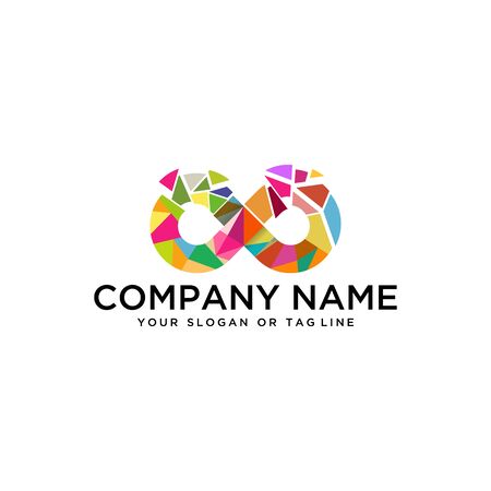 creative logo design Infinity concept vector templateのイラスト素材