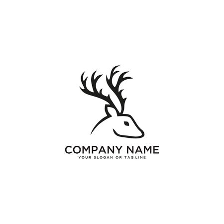 deer logo design vector template white backgroundのイラスト素材