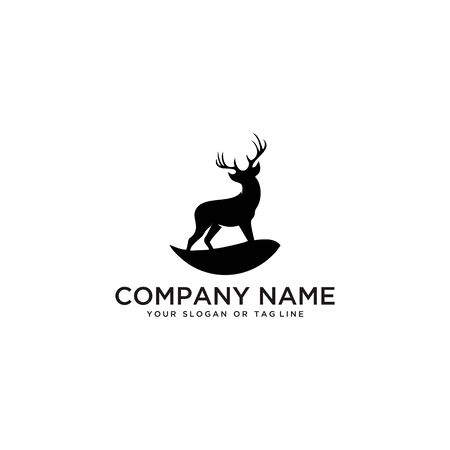 deer logo design vector template white backgroundのイラスト素材