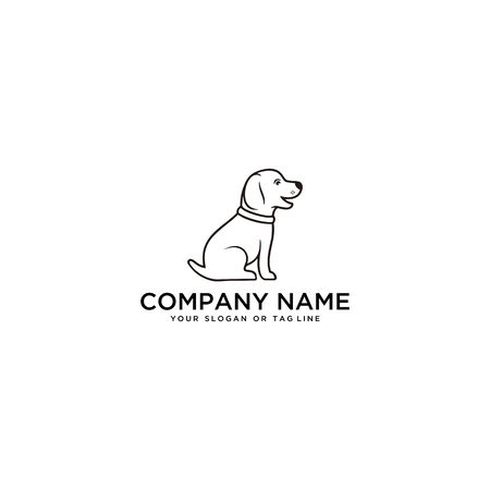 Creative design logo of a white background dogのイラスト素材