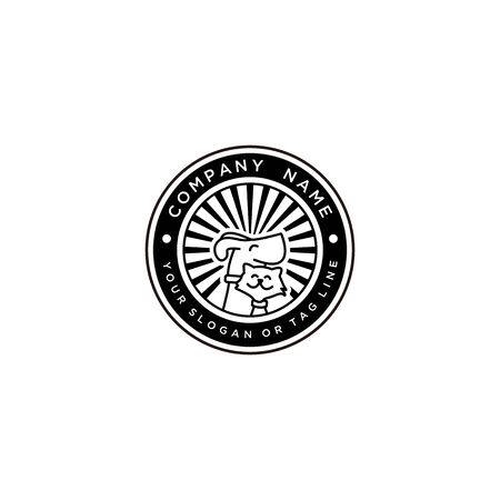 logo design concept dog cat vector templateのイラスト素材