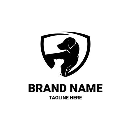 creative logo design Dog and Cat vector templateのイラスト素材