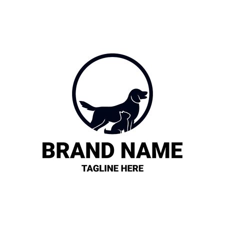 creative logo design Dog and Cat vector templateのイラスト素材