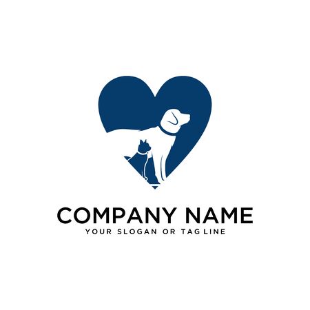 creative logo design Dog and Cat vector templateのイラスト素材