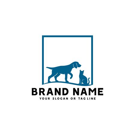 creative logo design Dog and Cat vector templateのイラスト素材