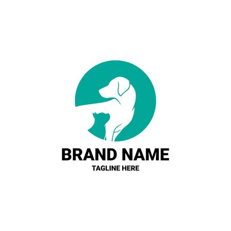 creative logo design Dog and Cat vector templateのイラスト素材