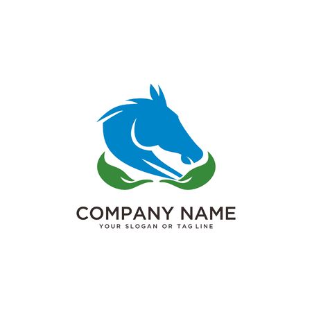 logo design horse care, horse training vector templateのイラスト素材