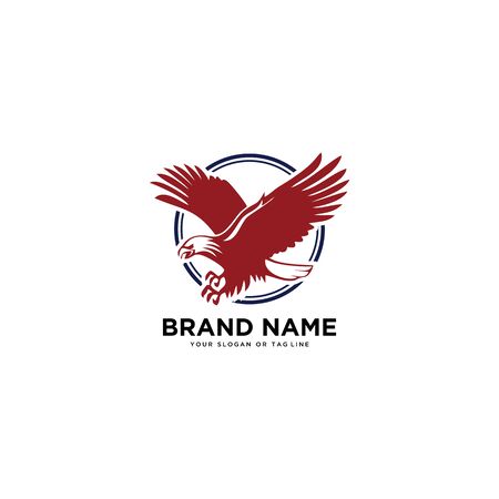 eagle logo design vector template white backgroundのイラスト素材