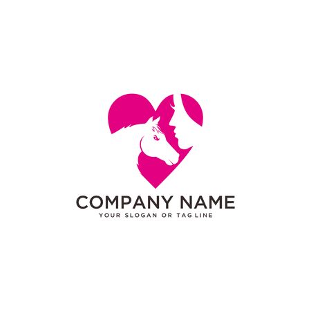 logo design horse care, horse training vector templateのイラスト素材