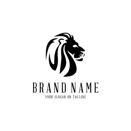 lion logo design vector template white backgroundのイラスト素材