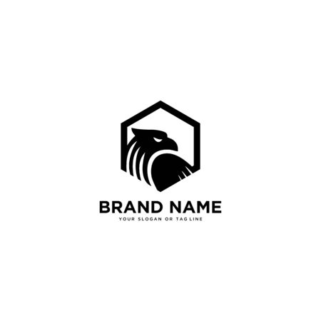eagle logo design vector template white backgroundのイラスト素材