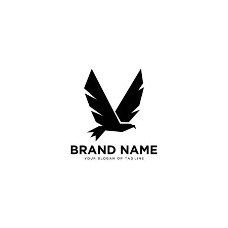 eagle logo design vector template white backgroundのイラスト素材