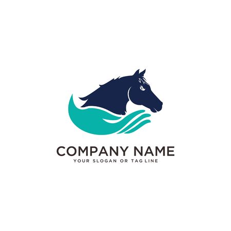 logo design horse care, horse training vector templateのイラスト素材