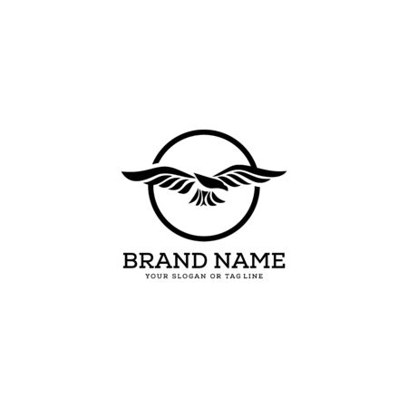 eagle logo design vector template white backgroundのイラスト素材
