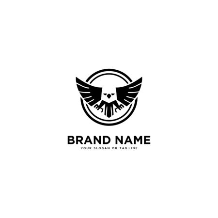eagle logo design vector template white backgroundのイラスト素材
