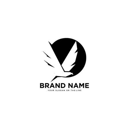 eagle logo design vector template white backgroundのイラスト素材