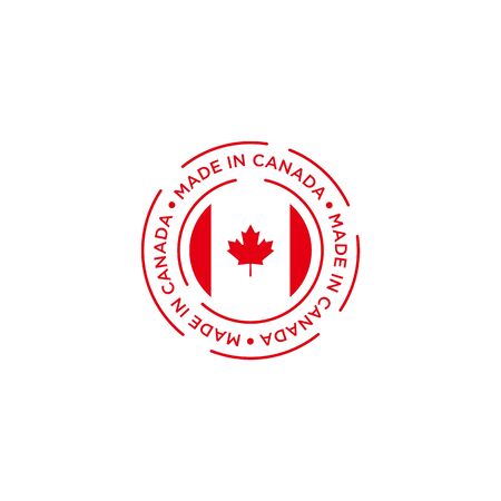 logo design concept made in canada vector templateのイラスト素材
